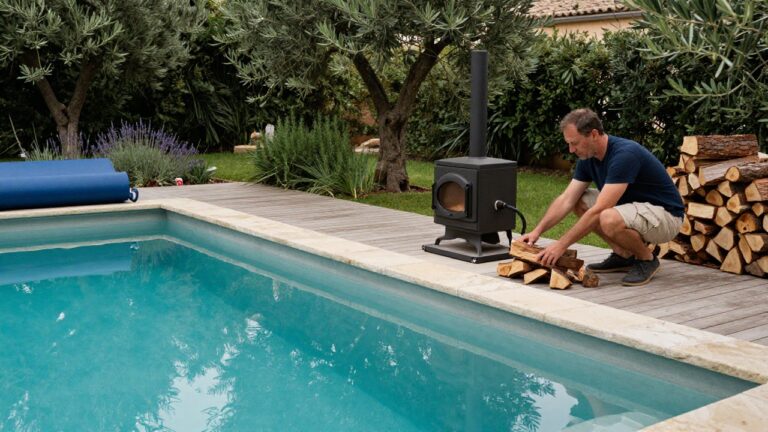 Système de chauffage pour piscine au bois utilisant une chaudière écologique