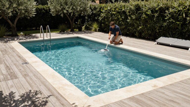 Choisir un liner gris clair pour une piscine moderne et élégante