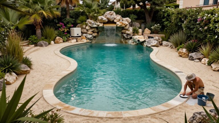 Guide pour construire une piscine lagon, une piscine à thème naturel