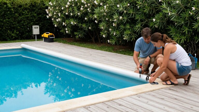 Guide pour installer un volet roulant de piscine avec système de couverture