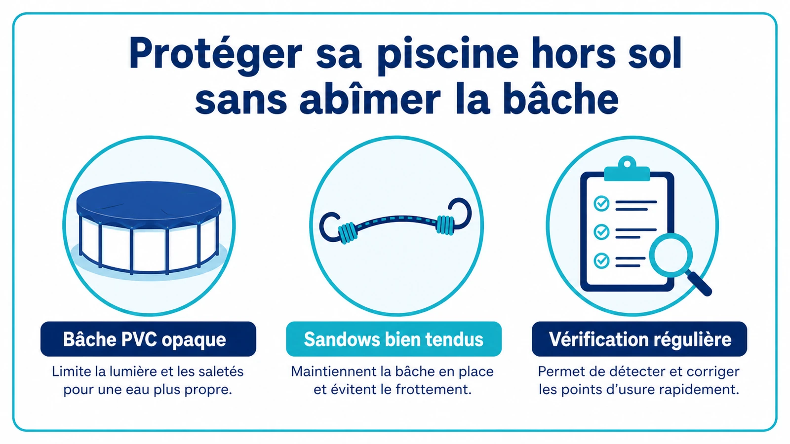 Les trois règles essentielles pour poser une couverture de piscine hors sol sans l'endommager.